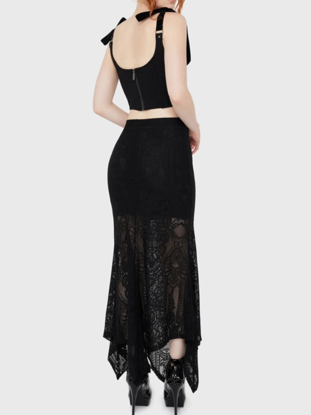 KILLSTAR Belladonna Lace Maxi Skirt